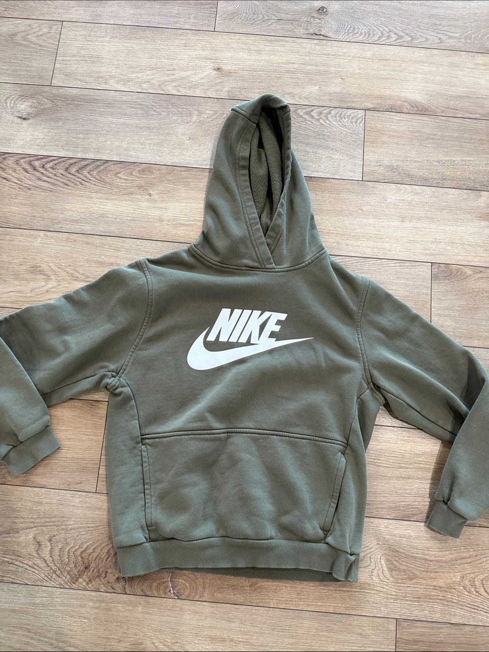 Nike Kids Olive Green Pullover Hoodie - size XL